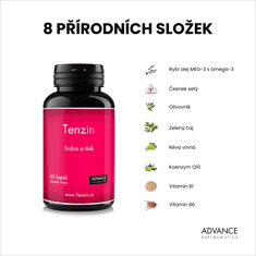 Advance nutraceutics ADVANCE Tenzin 60 kapslí - pro zdravé srdce a tlak