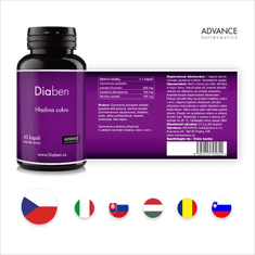 Advance nutraceutics ADVANCE Diaben 60 kapslí - silný extrakt Gurmaru (75% gymn. kyselin) na hladinu cukru