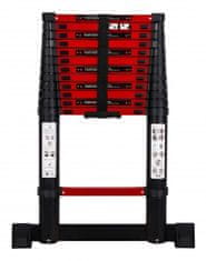 Max Žebřík KME1044R teleskopický červený 4,4m jednodílný