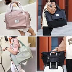 VIVVA® Cestovní taška, Skládací cestovní taška, Dámská cestovní taška, 42 x 38 x 22 cm | BAGPLUS Černá