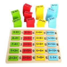 InnoVibe Small Foot Dřevěná barevná matematická tabulka součty