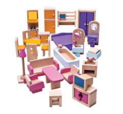 InnoVibe Bigjigs Toys Dřevěný nábytek do domečku pro panenky