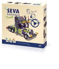 InnoVibe Stavebnice SEVA DOPRAVA Truck plast 402 dílků v krabici 35x33x5cm