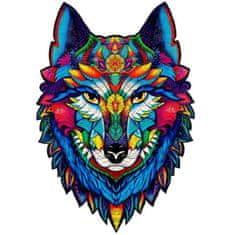 InnoVibe Magické dřevěné barevné puzzle - Majestátní vlk