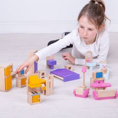 InnoVibe Bigjigs Toys Dřevěný nábytek do domečku pro panenky