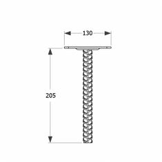 DOMAX PPS 130 Patka sloupku 130x205x3,0 mm