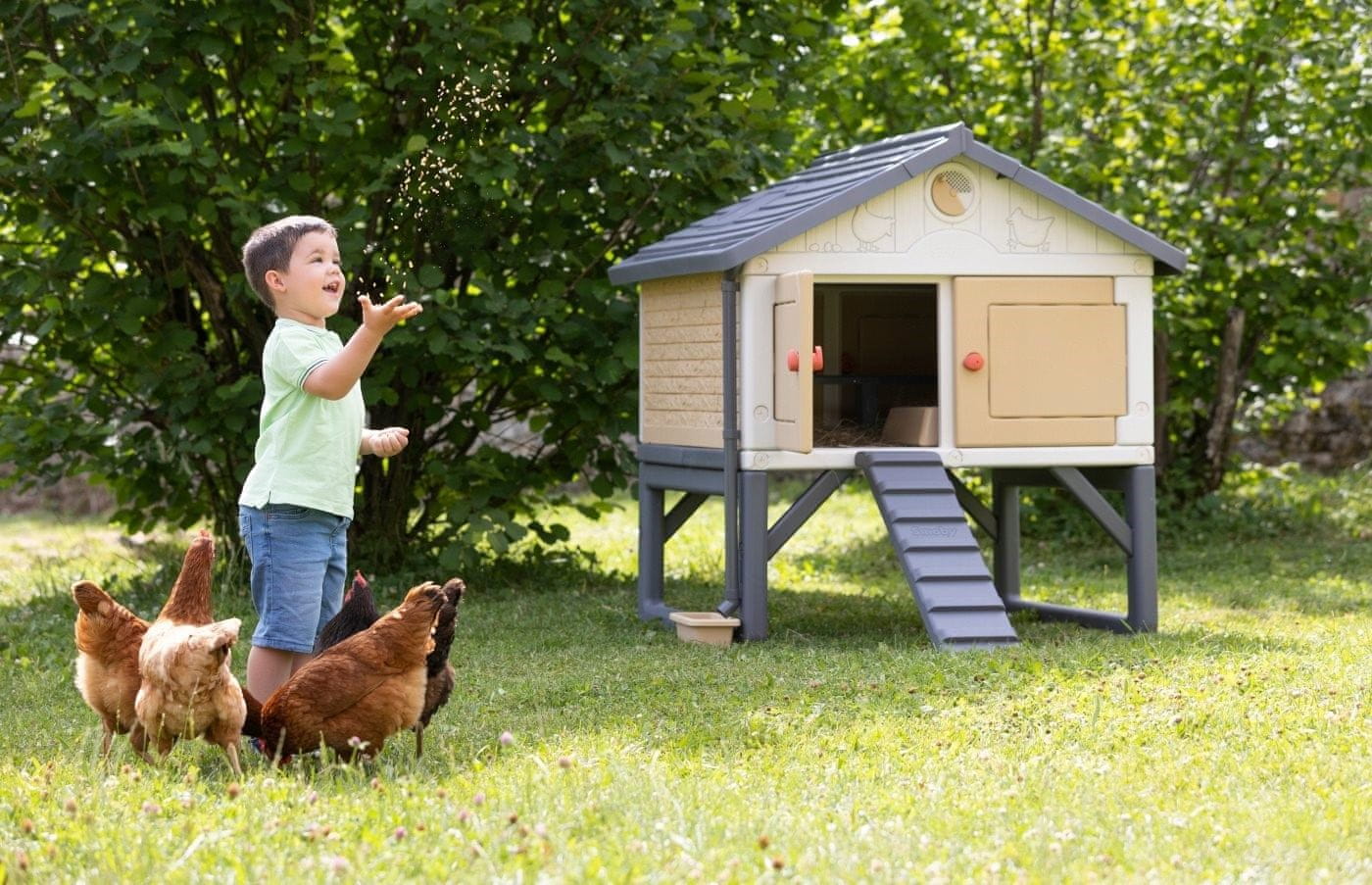 Kurnik za 5 kokošk Cluck Cluck Cottage Beige Smoby