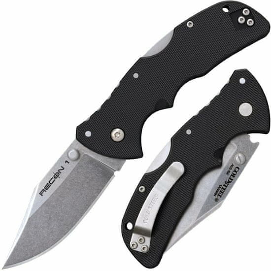 Cold Steel 27BAC Mini Recon 1 Clip Point menší kapesní nůž 7,2 cm, černá, GRN