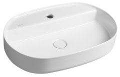 ISVEA INFINITY OVAL keramické umyvadlo na desku, 60x40cm, bílá 10NF65060 - Isvea