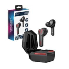 MobilMajak Bluetooth herní sluchátka s mikrofonem a dokovací stanicí , USB C černé TWS ART AP-TW-G10 GAMING