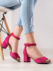 Vinceza Módní dámské fialové sandály na širokém podpatku, odstíny fialové, 37