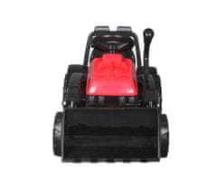 shumee ZP1001B Bateriový traktor s lopatou, červený roh