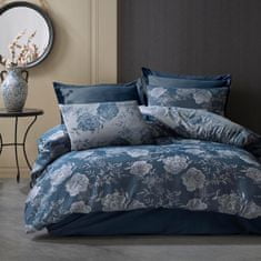 Darymex Bavlněné povlečení JACQUARD FLORY BLUE 160x200 COTTONLOVE Darymex navy blue floral