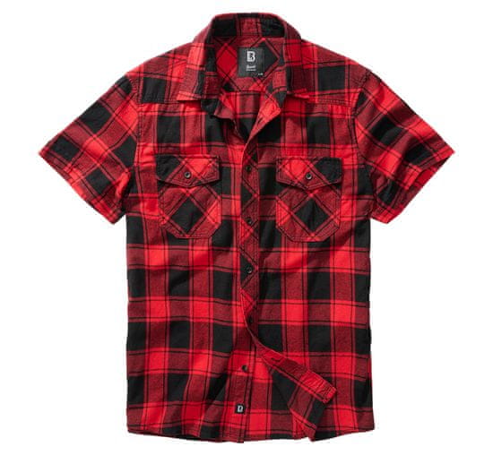 BRANDIT košile Checkshirt halfsleeve červeno-černá Velikost: XL