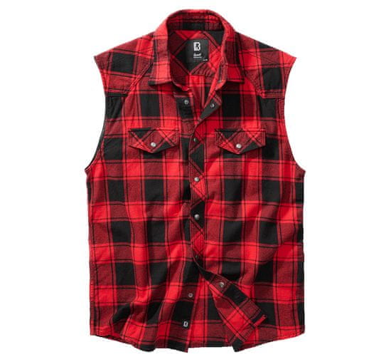 BRANDIT košile Checkshirt sleeveless červená-černá Velikost: XXL