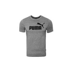 Puma Tričko šedé L Ess Logo Tee