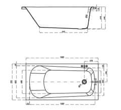 CERSANIT Obdélníková vana nao 140x70 (S301-247)