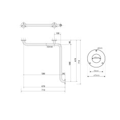 SAPHO HANDICAP madlo do sprchy 670x670mm, bílá XH544W - Sapho