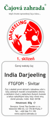 Čajová zahrada India Darjeeling FTGFOPI Sivitar - černý čaj, Varianta: černý čaj 80g