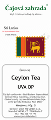 Čajová zahrada Ceylon UVA OP 80g - černý čaj