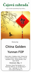 Čajová zahrada China Golden Yunnan FOP - černý čaj, Varianta: černý čaj 80g