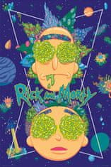CurePink Plakát Rick & Morty: High In The Sky (61 x 91,5 cm)