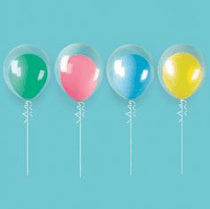 Unique Set balónků neonovo-průsvitné dvojité 24ks
