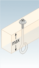 DOMAX MHD 120 uchycení houpačky typ D M12*120 mm