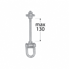 DOMAX MHC 130 uchycení houpačky typ C M12*130 mm