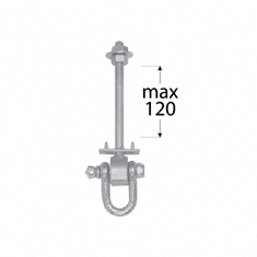 DOMAX MHD 120 uchycení houpačky typ D M12*120 mm