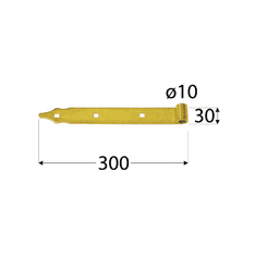 DOMAX ZP 300 d 10 Závěs pásový 300x3,0 d 10 mm