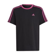 Adidas Tričko černé M 3 Stripes BF Girls JR