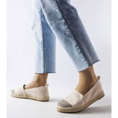 Béžové mokasíny espadrille velikost 38