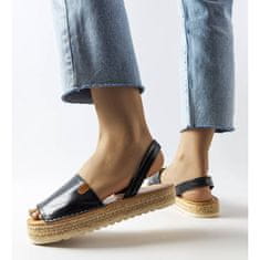 Černé espadrilky na platformě velikost 40