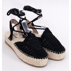 Dámské šňůrkové espadrilky Black velikost 40