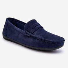 Pánské semišové mokasíny Navy Blue velikost 46