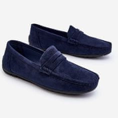 Pánské semišové mokasíny Navy Blue velikost 46