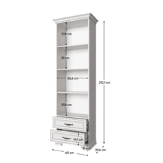 KONDELA Otevřený regál 2S, woodline krém, TIFFY 05