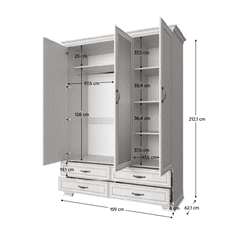 BPS-koupelny Skříň se zrcadlem 3D4S, TIFFY 01