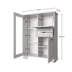 BPS-koupelny Komoda s barem 1D1W1S1B, woodline krem, TIFFY 09