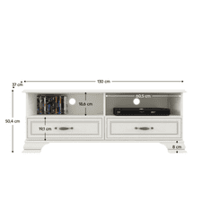 KONDELA RTV stolek 2s, woodline krem, TIFFY 14