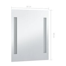 Vidaxl Koupelnové nástěnné zrcadlo s LED osvětlením 50 x 60 cm