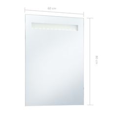 Vidaxl Koupelnové nástěnné zrcadlo s LED osvětlením 60 x 80 cm