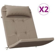 Vidaxl Podušky na židli Adirondack 2 ks taupe oxfordská látka