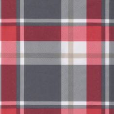 Vidaxl Poduška na palety červená károvaná 80 x 40 x 10 cm textil