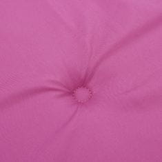 Vidaxl Podušky na zahradní židli 4 ks růžové 40 x 40 x 3 cm textil