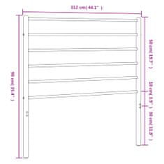 Vidaxl Kovové čelo postele černé 107 cm