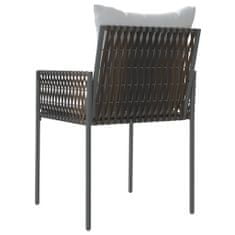 Vidaxl Zahradní židle s poduškami 6 ks hnědé 54 x 61 x 83 cm polyratan