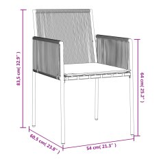 Vidaxl Zahradní židle s poduškami 4 ks černé 54x60,5x83,5 cm polyratan