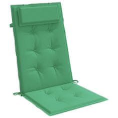 Vidaxl Podušky na židli s vysokým opěradlem 6 ks zelené látka oxford